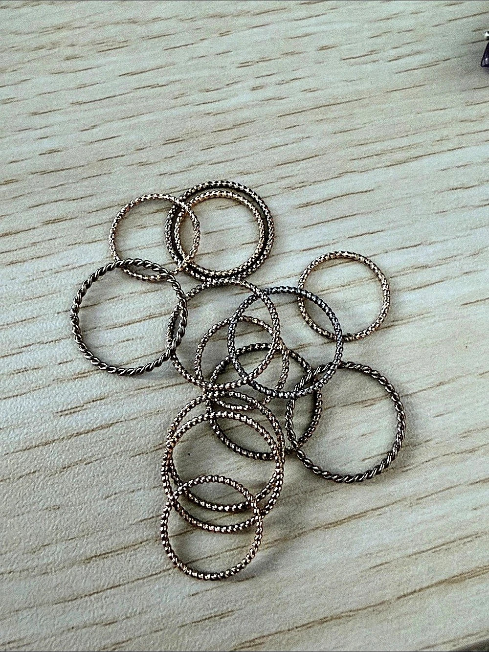 Mixed Metal Bangle Bracelet Set